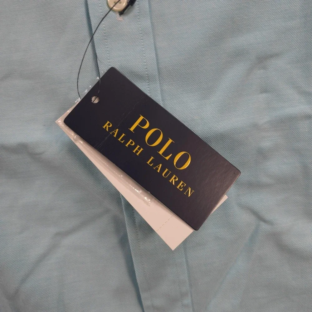 Polo Ralph Lauren Shirt Mens XL Blue Slim Fit Stretch Oxford Core Replen NEW